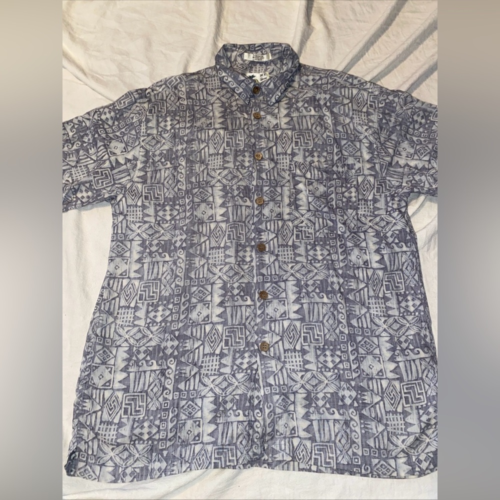Vintage M.E. Sport Hawaiian Shirt Mens Large Button Up 100% Rayon